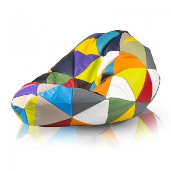 POUF SACCO XL PATCHWORK DESIGN IN ECOPELLE