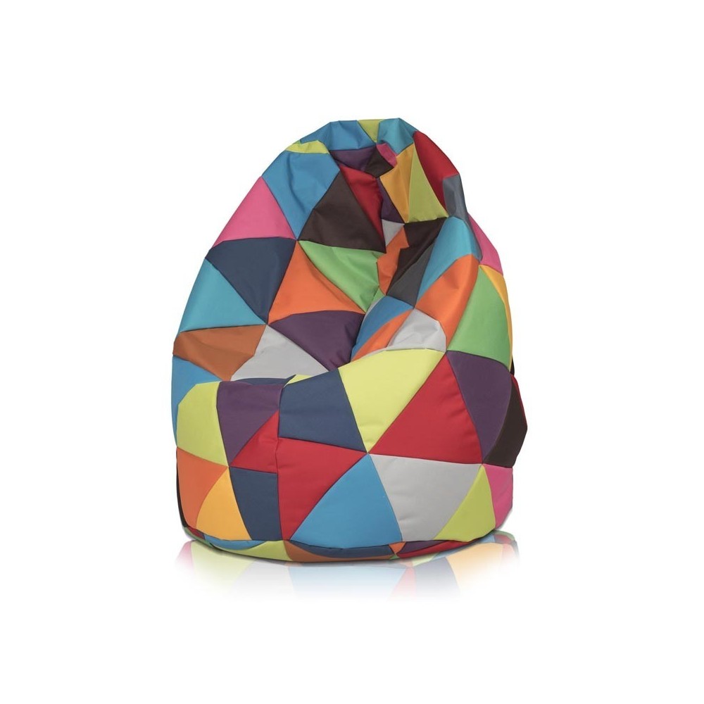 Pouf Poltrona Sacco XL Patchwork Design in Poliestere