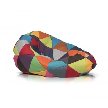 POUF SACCO XL PATCHWORK DESIGN IN POLIESTERE
